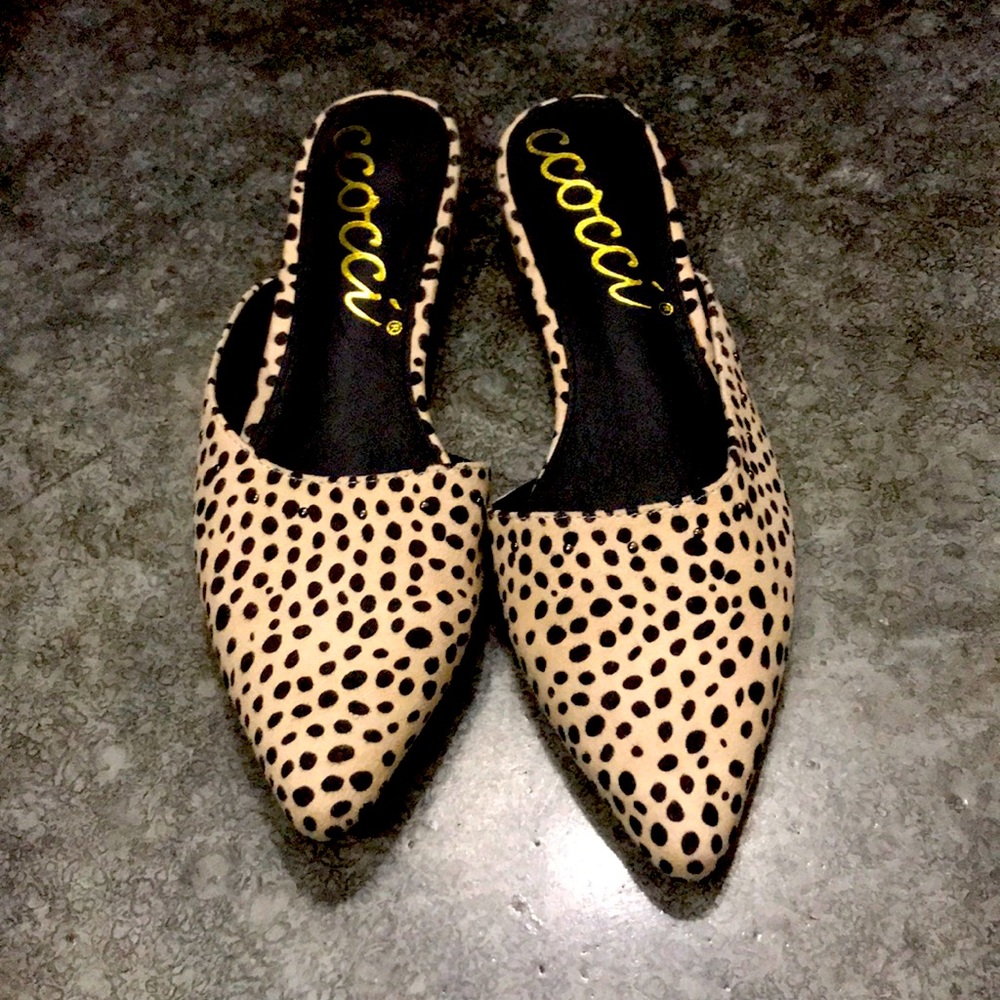 Leopard hair on slip on